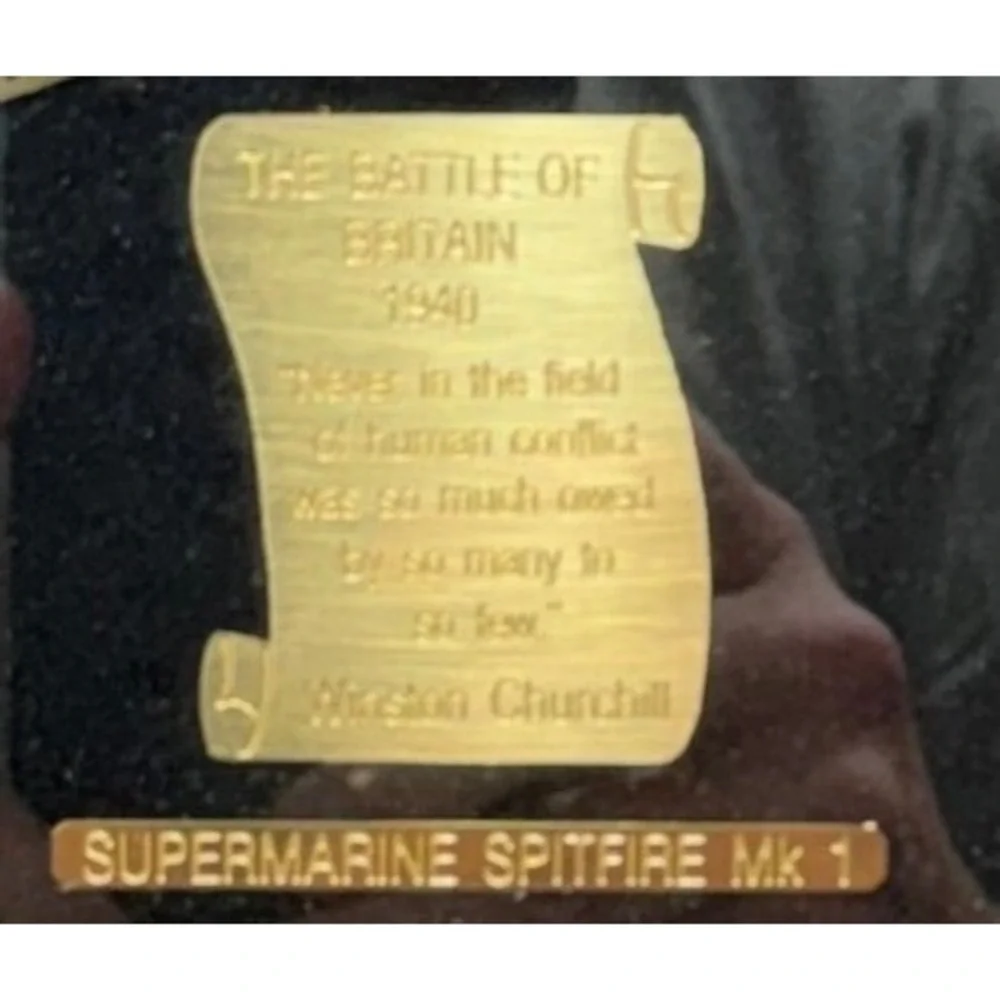 Battle of Britain Supermarine Spitfire Mk 1 Watch Movement Art Wall Clock Frame